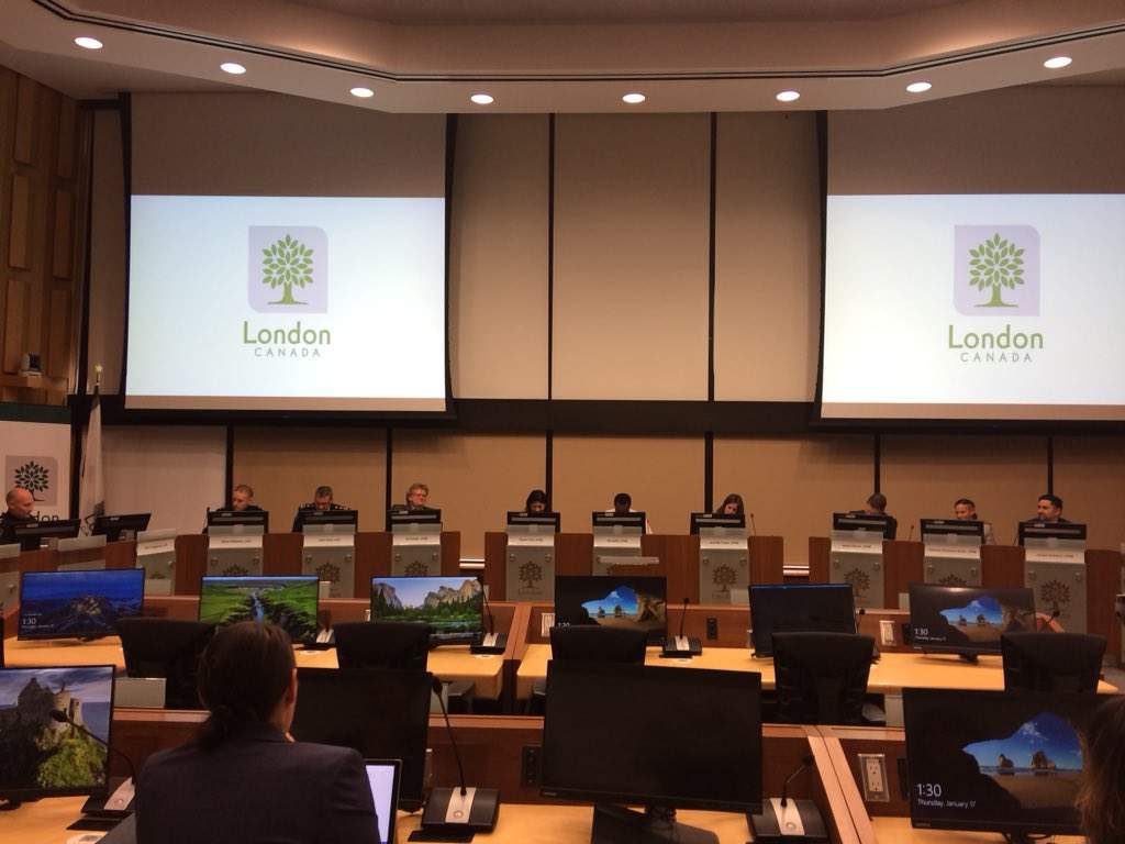 Members of the London Police Services Board meet on Thursday, Jan. 17, 2019. 
