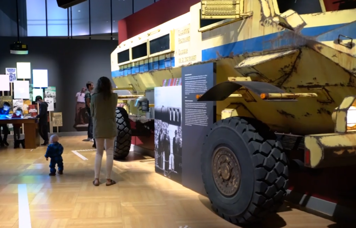 A preview of the Mandela: Struggle for Freedom exhibit.
