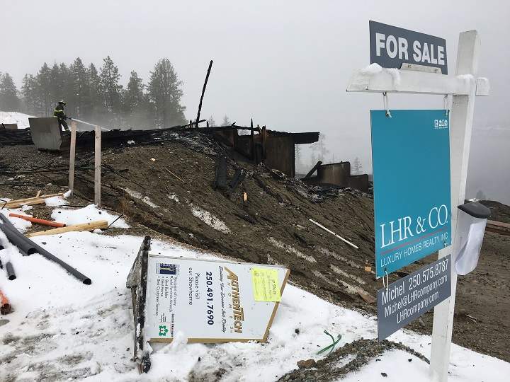 Suspicious fire destroys under-construction house in Kelowna - image