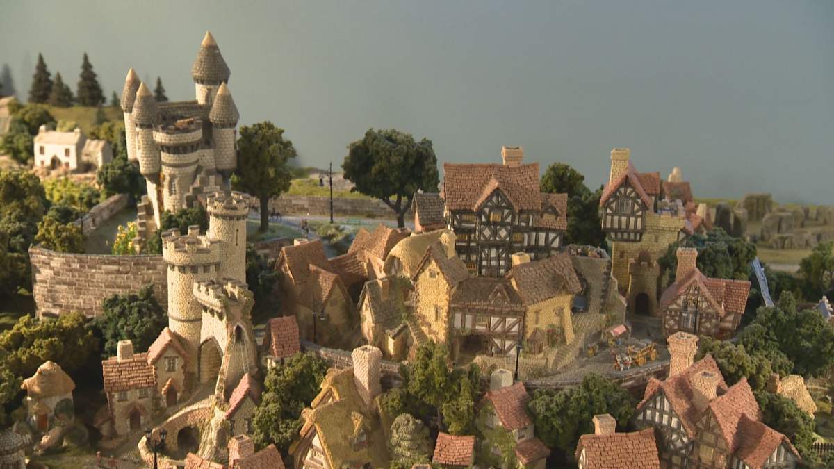 The model railroad and the area of Bumble Bay take up an entire room of Joseph Swift’s basement.