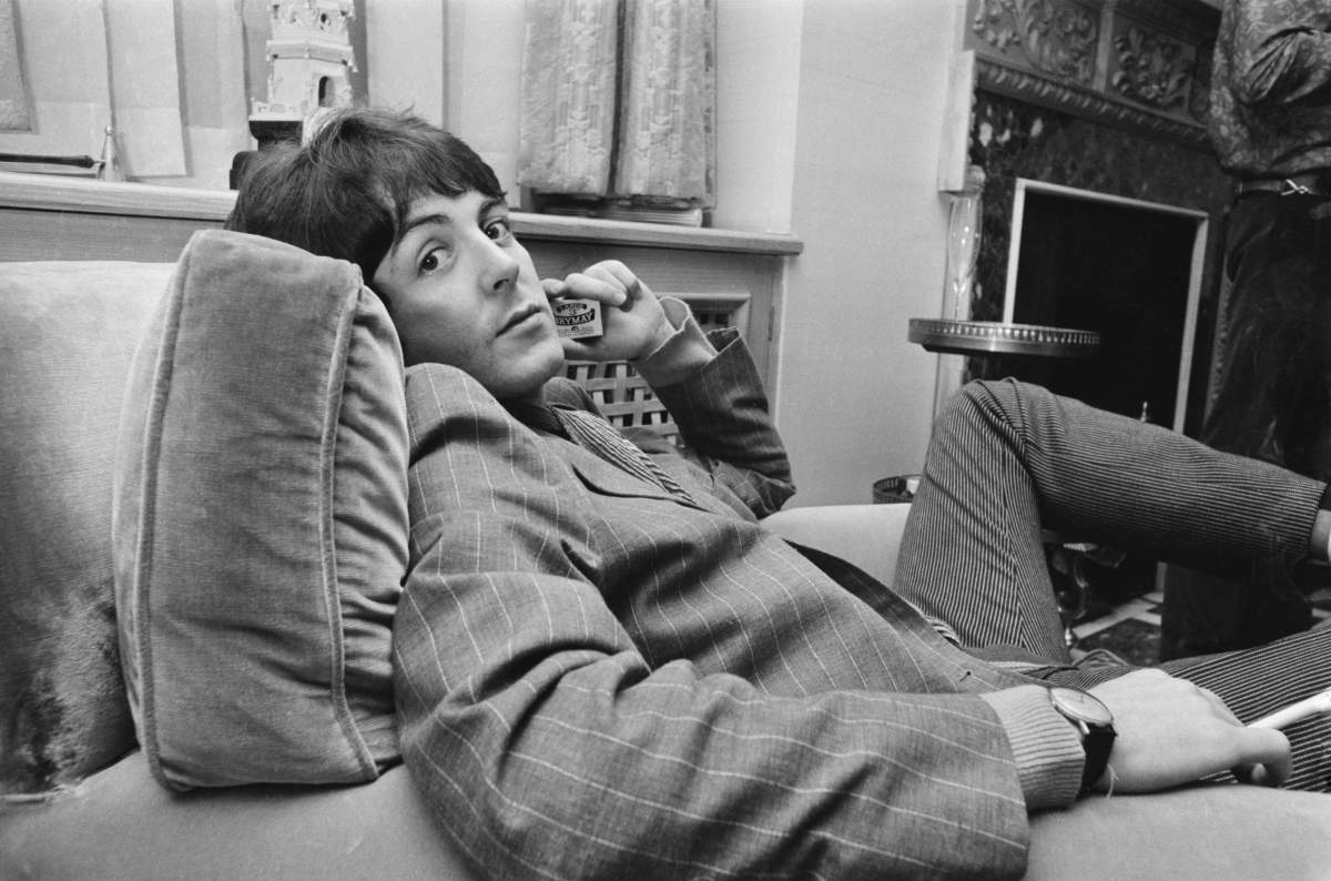 Paul McCartney at the press launch for the Beatles’ ‘Sergeant Pepper’s Lonely Hearts Club Band’, held at Brian Epstein’s house in London, England on May 19, 1967.