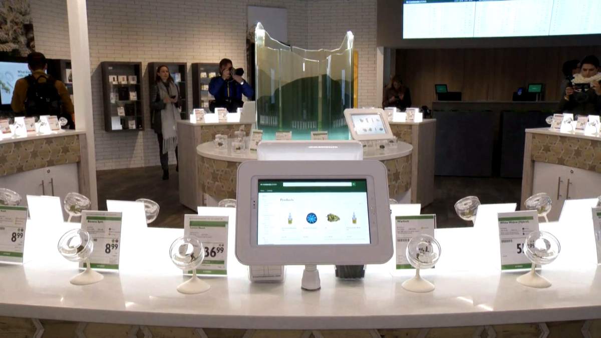 The interior of B.C.'s single government-operated pot shop in Kamloops. An application filed to the City of Prince George suggests the interior of a proposed location there would look nearly identical. 