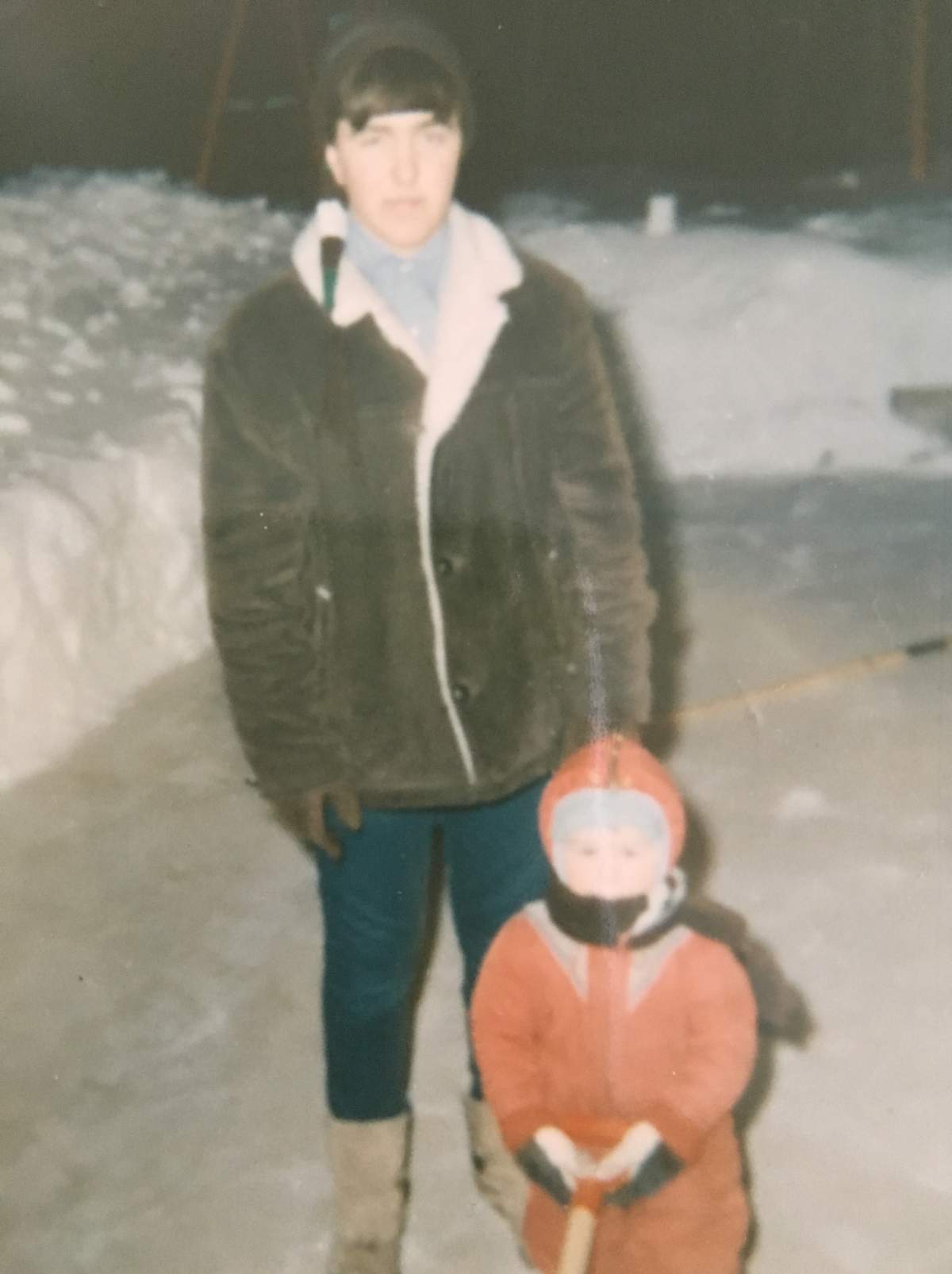 Richard Cloutier (in red) pictured with his brother Donald.