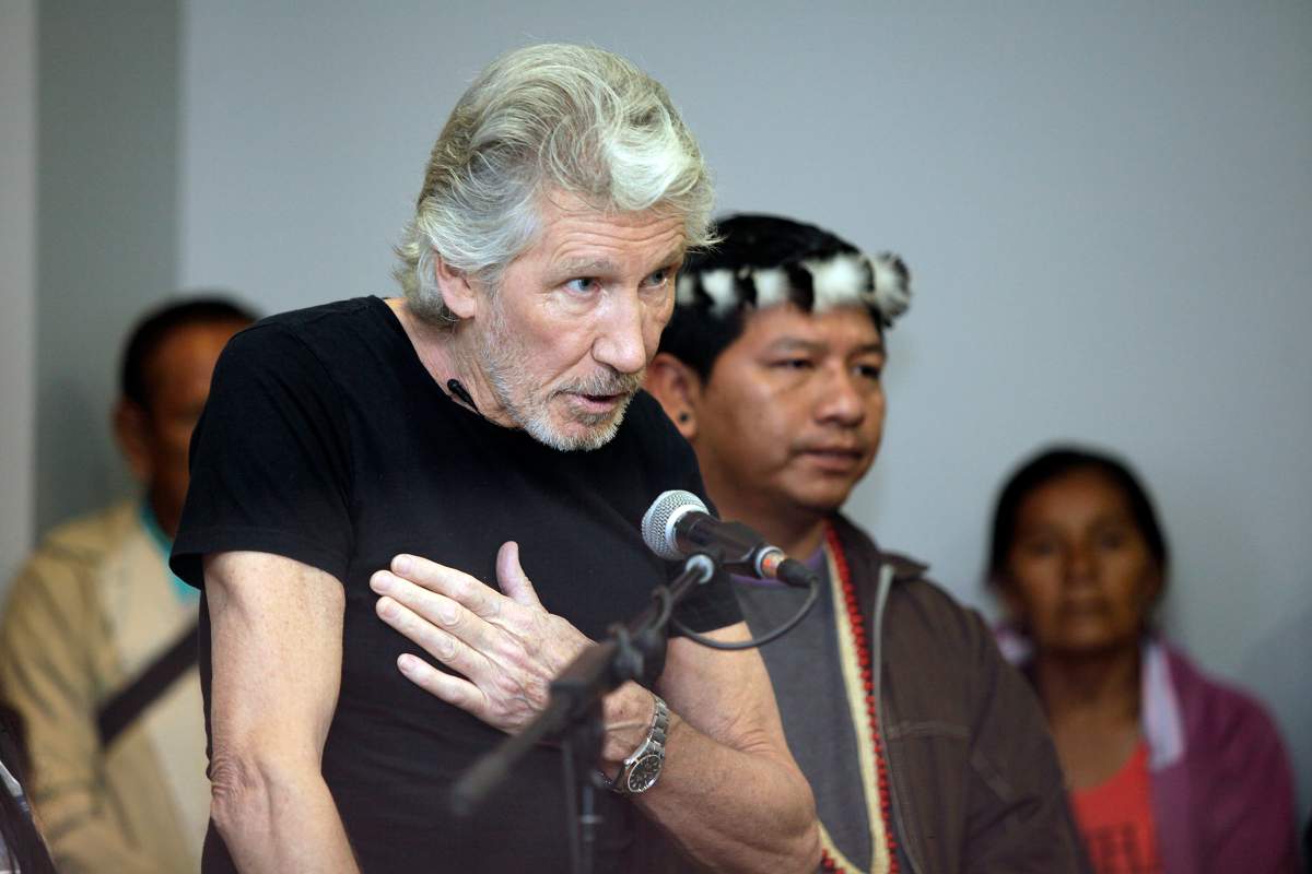 Roger Waters during a press conference expressed his support to communities affected by oil pollution in Quito, Ecuador, on Oct. 20, 2018.