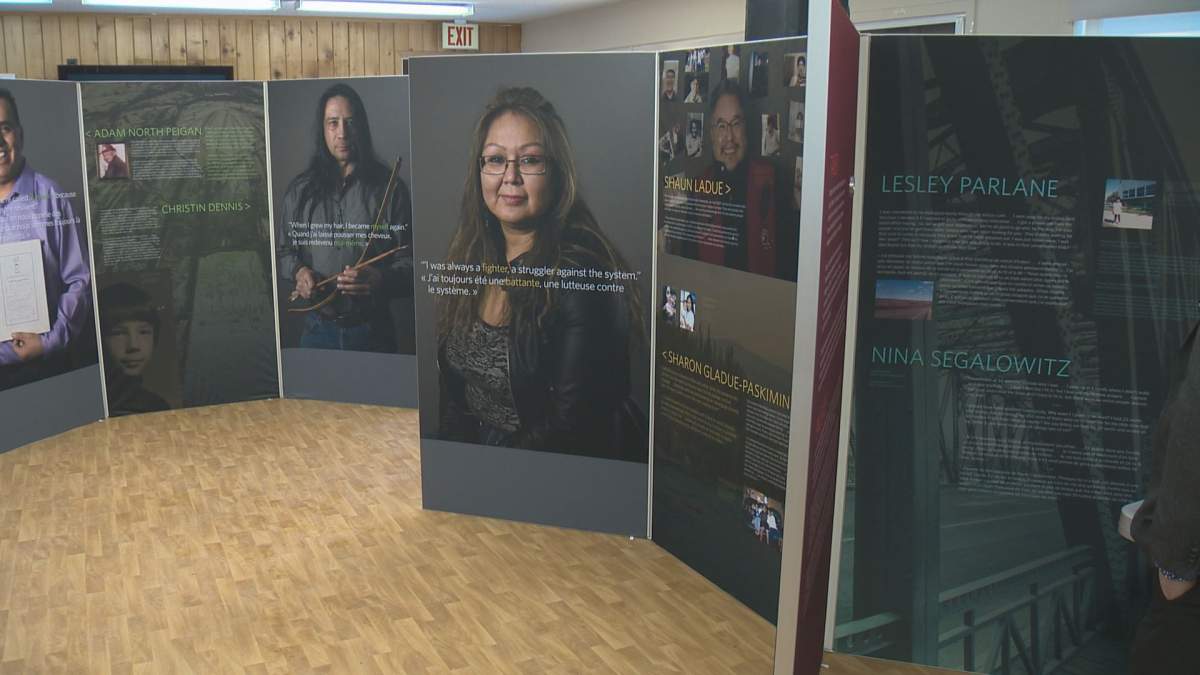 "Bi-Giwen: Coming Home - Truth Telling From the Sixties Scoop" is a travelling exhibit that tells the story of Indigenous children who were taken from their families, often forcibly and fostered and/or adopted out to non-Indigenous homes often far away from their communities and some across the globe.