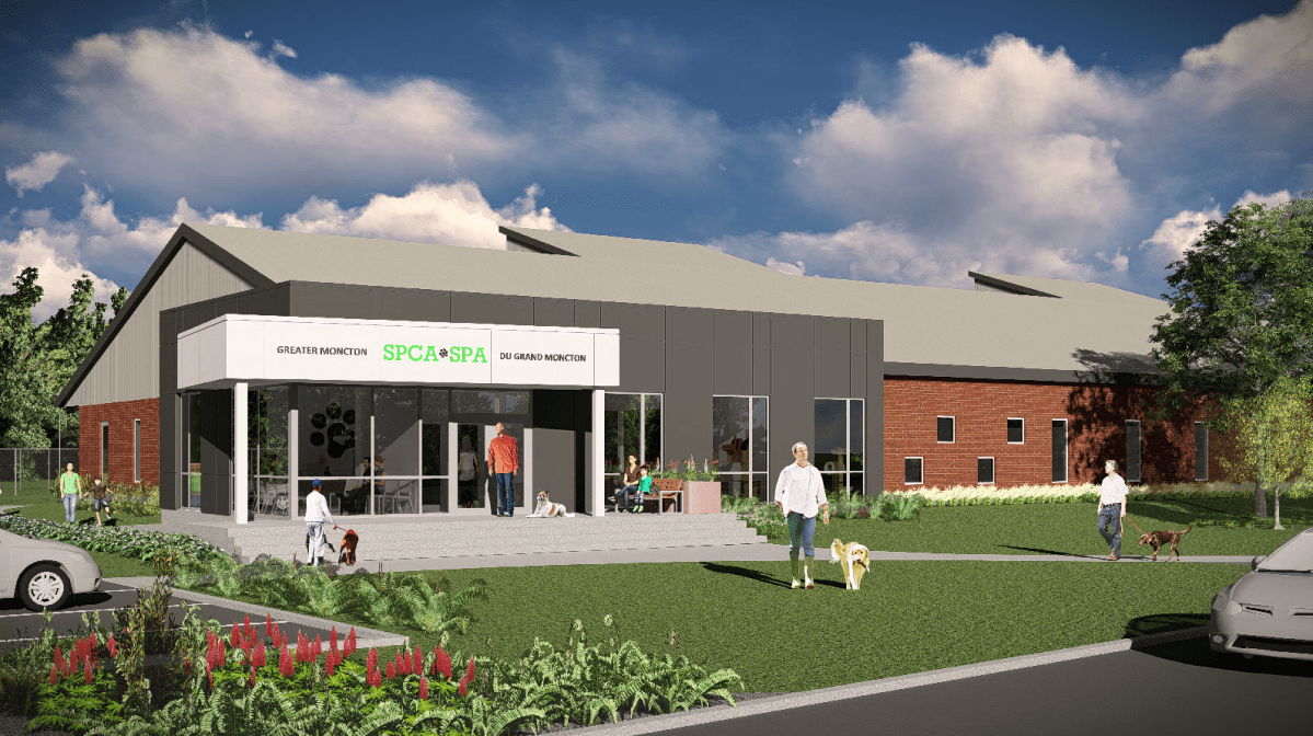 A rendering of the proposed Greater Moncton SPCA building