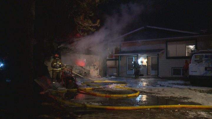 No one was injured after a detached garage fire in southwest Calgary on Tuesday.