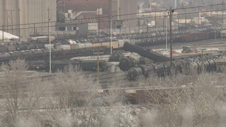 A CP train came off the tracks in southeast Calgary on Sunday.