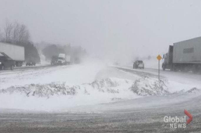 Multiple vehicles crashed on Highway 115 south of Peterborough on Monday morning.