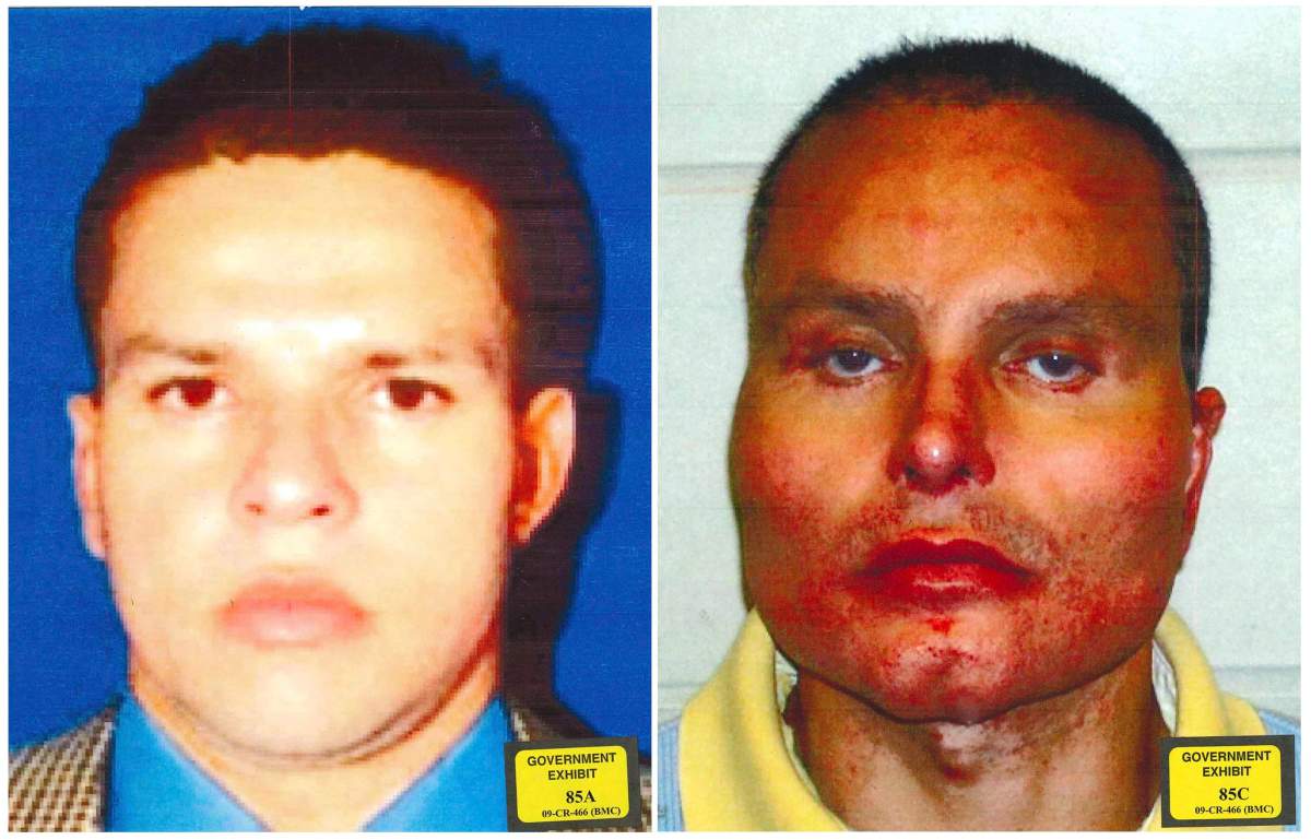 This combination of undated photos provided by the U.S. Attorney’s Office for the Southern District of New York shows former Colombian drug lord Juan Carlos Ramirez Abadia.