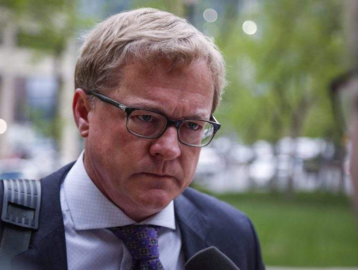 Alberta Education Minister David Eggen arrives for a cabinet meeting in Calgary, Alta., Thursday, May 28, 2015. 