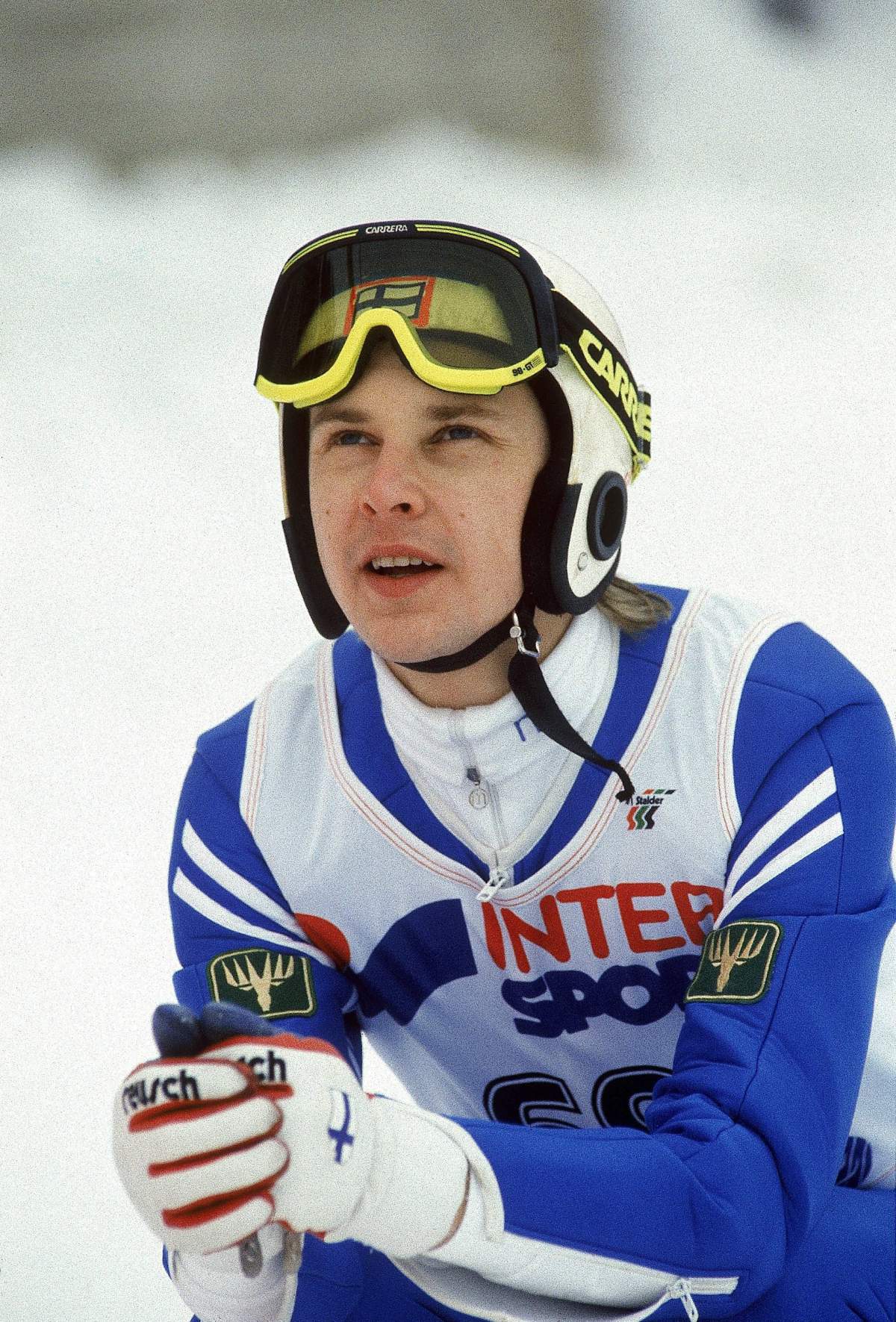 19880306 LAHTI, SALPAUSSELÄN KISAT: Finnish ski jumper Matti Nykanen at the Salpausselka ski jumping competition in Lahti, Finland, March, 1988. LEHTIKUVA / JAAKKO AVIKAINEN / ti – FINLAND OUT.