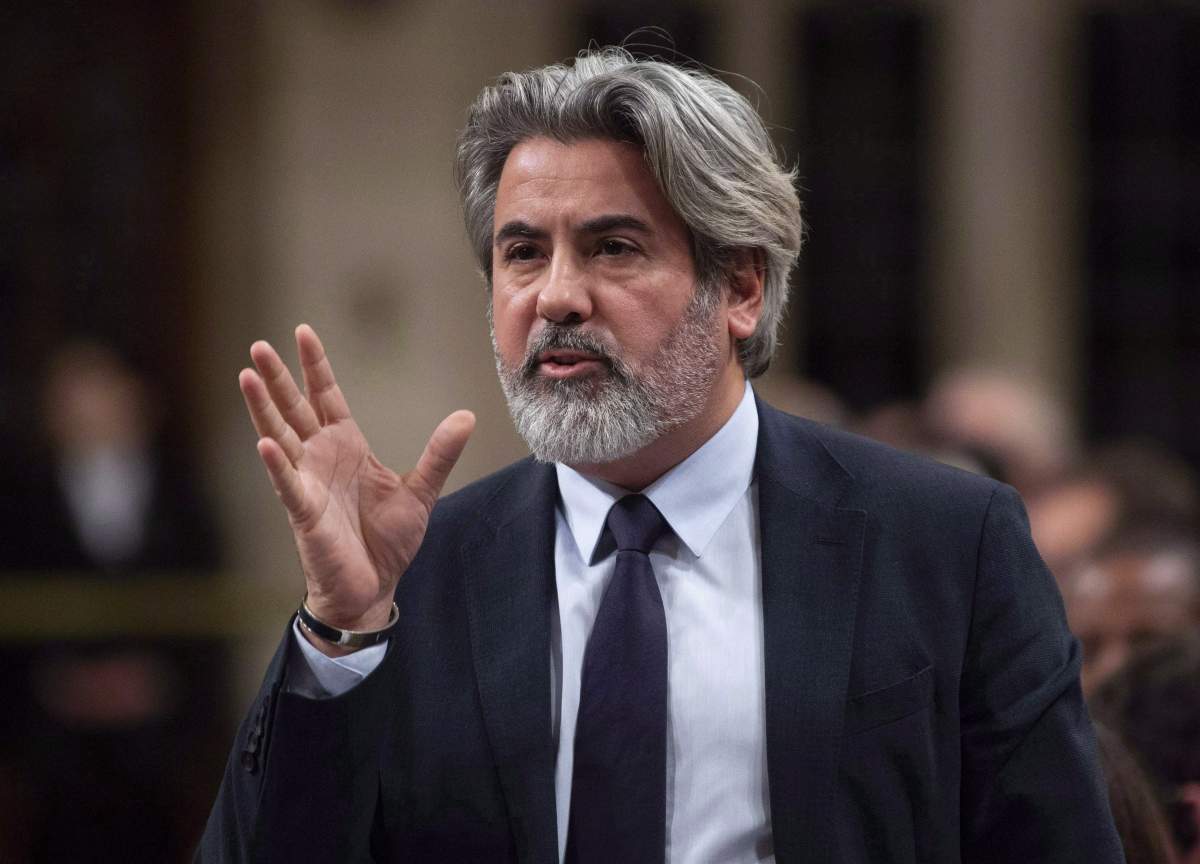 Minister of Canadian Heritage and Multiculturalism Pablo Rodriguez responds to a question during Question Period in the House of Commons Friday November 23, 2018 in Ottawa. 
