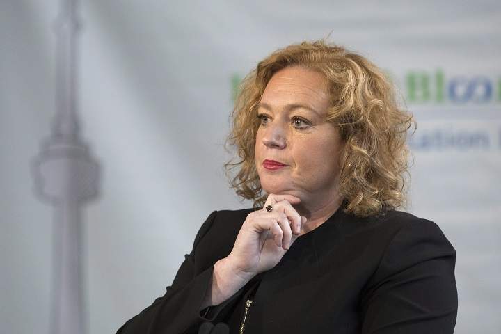 Lisa MacLeod Ontario's Minister of Children, Community and Social Services, looks on during an announcement in Toronto, on Wednesday, February 6, 2019. THE CANADIAN PRESS/Chris Young.
