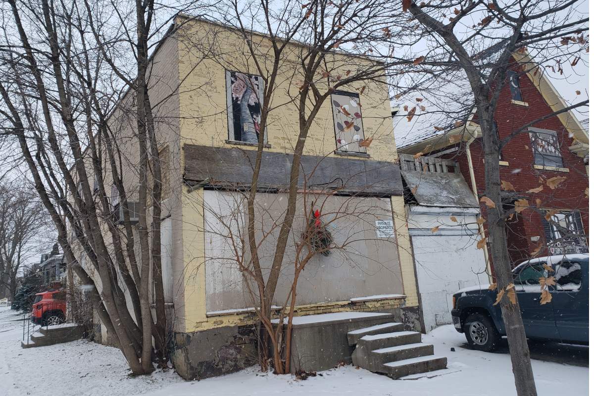 The city is in the process of tearing down the building despite the fact it is under private ownership.