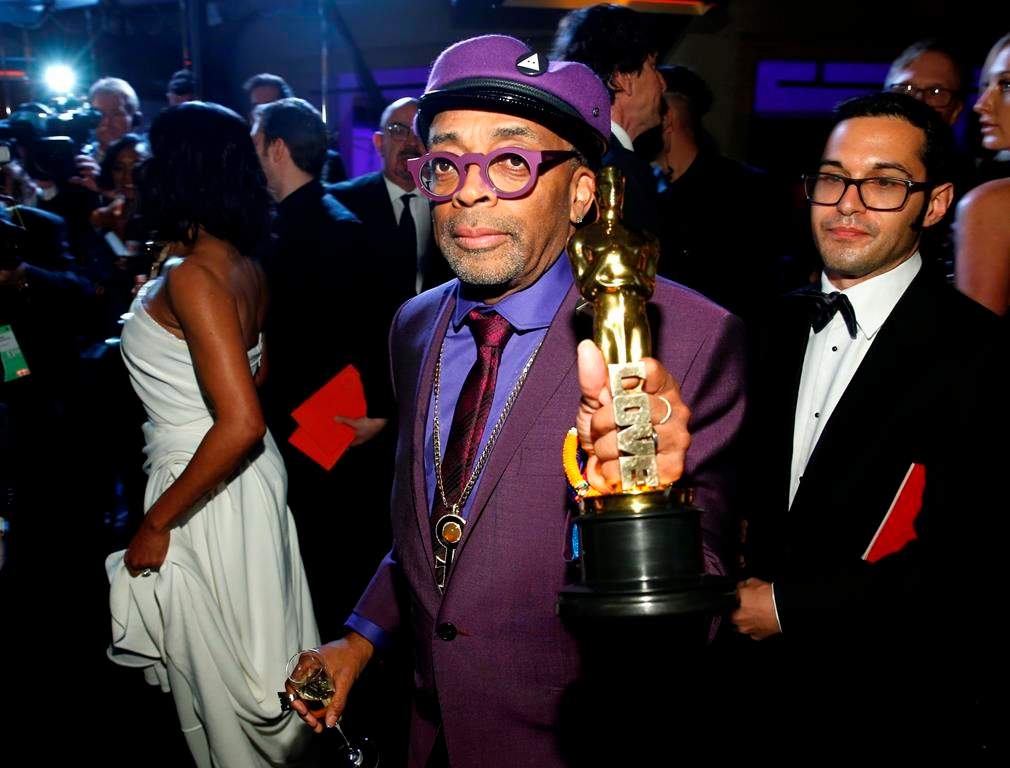 Spike Lee, winner of the award for best adapted screenplay for ‘BlacKkKlansman,’ attends the Governors Ball after the Oscars on Sunday, Feb. 24, 2019, at the Dolby Theatre in Los Angeles. (Photo by Eric Jamison/Invision/AP)
