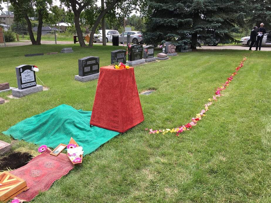 A photo of Catherine Mitchell’s final resting place.