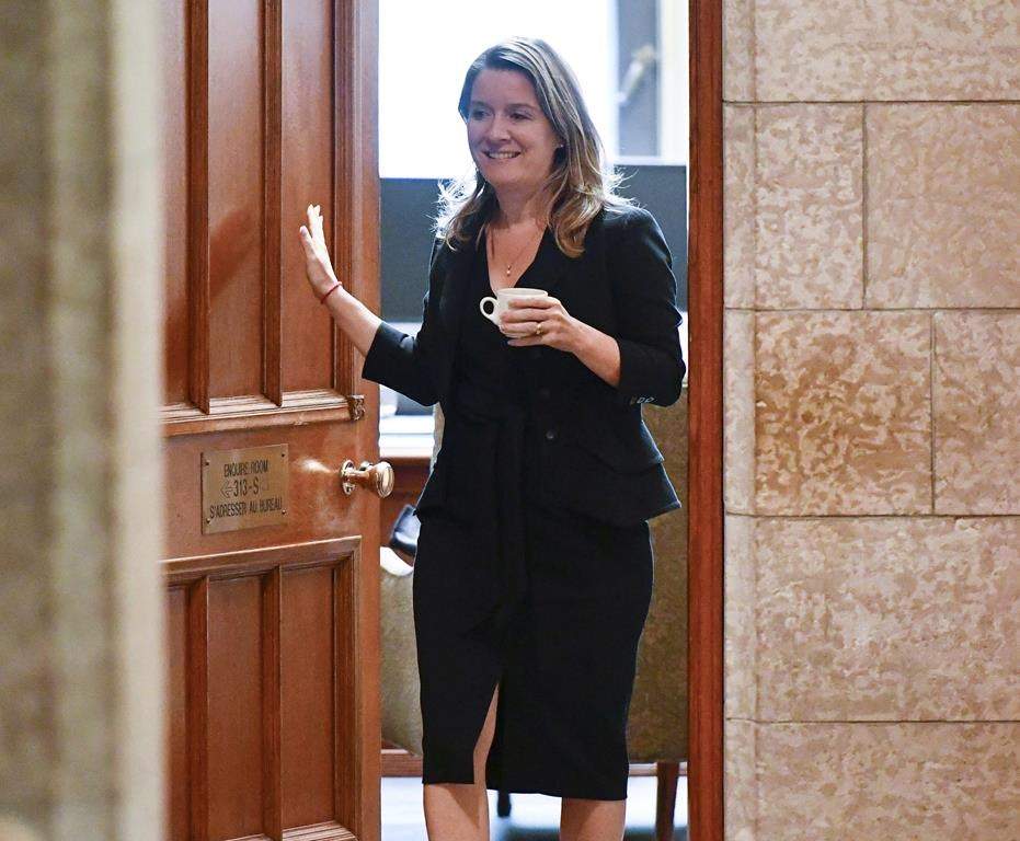 Katie Telford, chief of staff to Prime Minister Justin Trudeau, leaves the Prime Minister’s office on Parliament Hill in Ottawa on Oct. 1, 2018. THE CANADIAN PRESS/Justin Tang