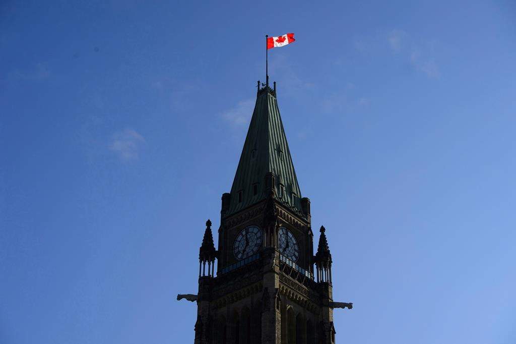 The Peace Tower on Parliament Hill in Ottawa on May 29, 2018. THE CANADIAN PRESS/Sean Kilpatrick.