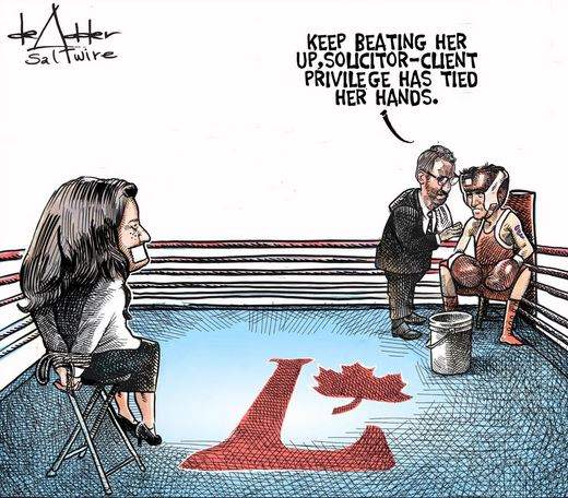 Halifax political cartoonist Michael de Adder is taking some social media backlash for this depiction of the SNC-Lavalin controversy. 