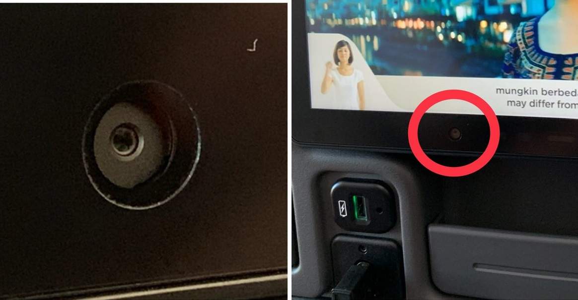 Cameras on a Singapore Airlines flight. 