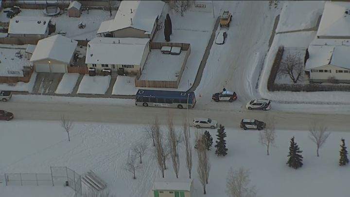 Following the discovery of a potentially explosive device on Tuesday, Edmonton police closed off a large portion of 159 Street between 96 Avenue and 97 Avenue.