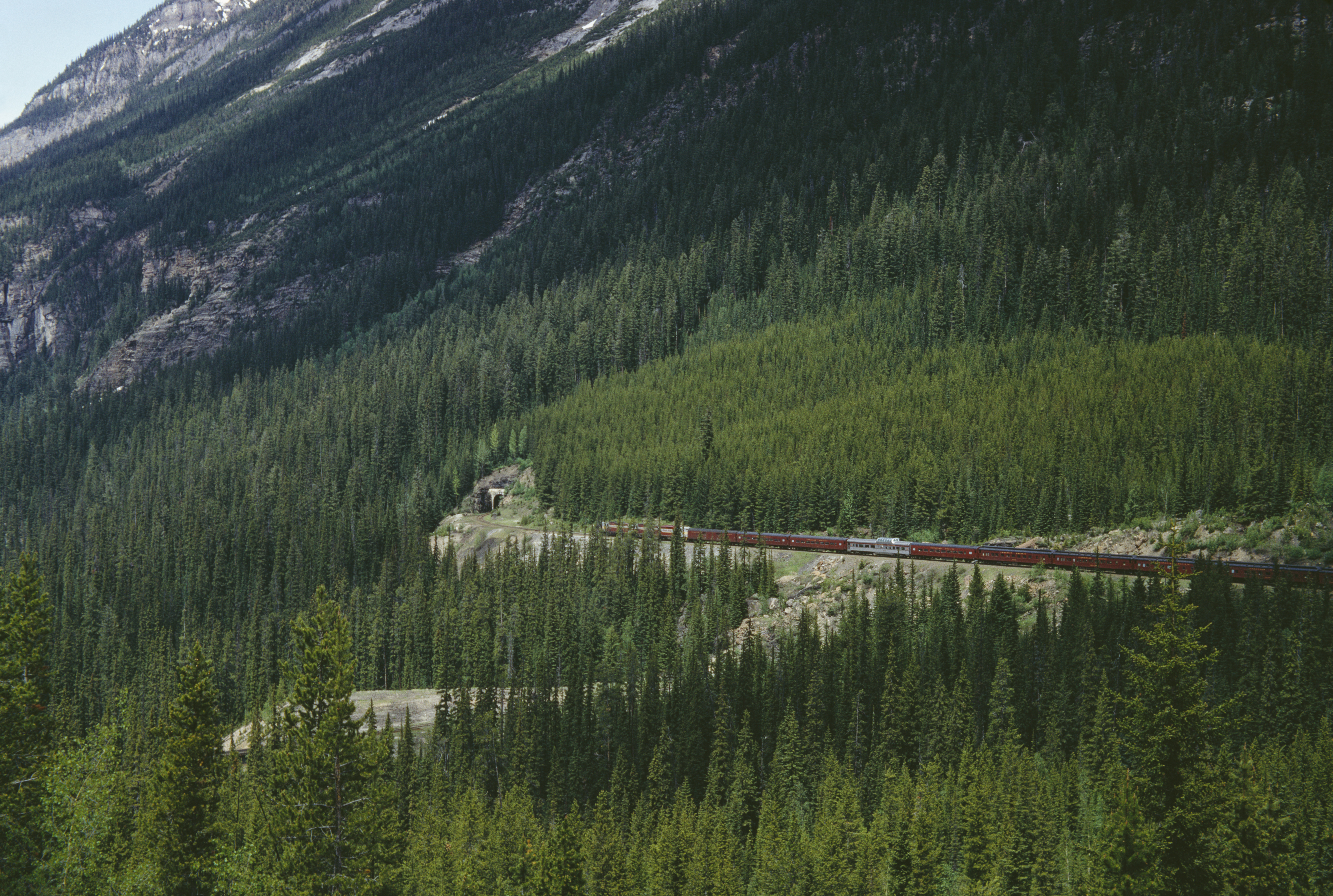 FILE: The Spiral Tunnels on the Canadian Pacific Railway in British Columbia, Canada, circa 1960.