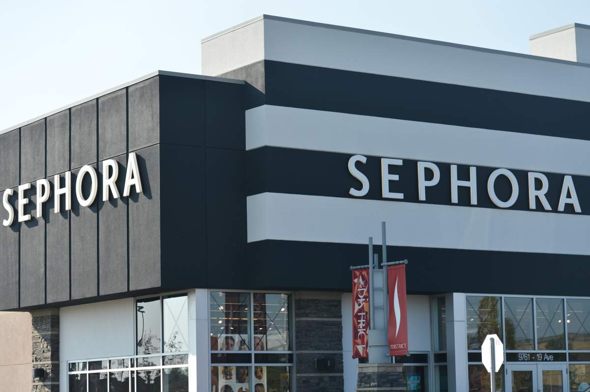 A Sephora shop in Edmonton is shown in a file photo.