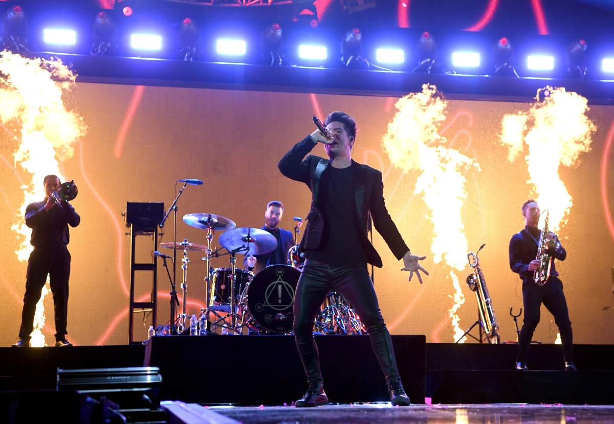 Brendon Urie of Panic! At the Disco performs onstage during the 2018 iHeartRadio Music Festival at T-Mobile Arena on Sept. 21, 2018 in Las Vegas, Nev. 