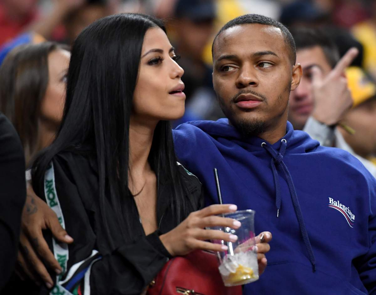 Rapper Shad "Bow Wow" Moss (R) and Leslie Holden.