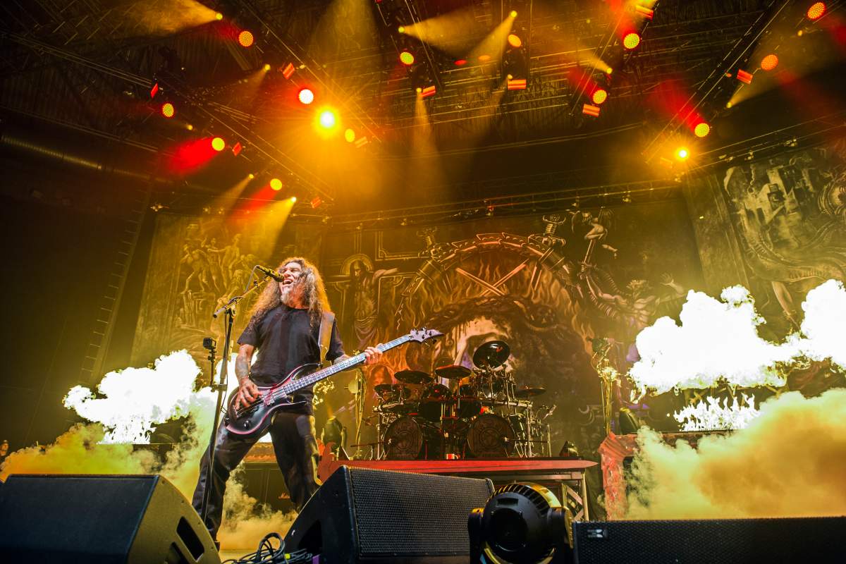 Tom Araya of Slayer performs at Arena Birmingham on Nov. 7, 2018, in Birmingham, England.