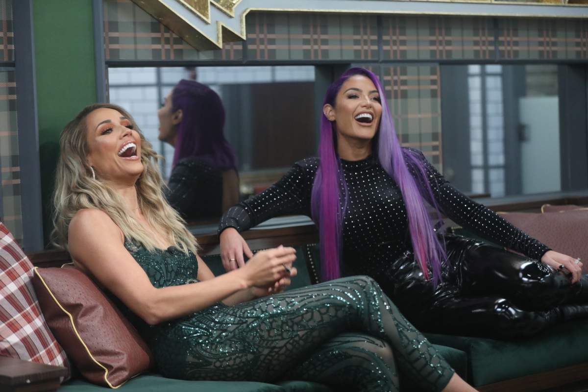 Pictured: Lolo Jones and Natalie Eva Marie. (Photo by Monty Brinton/CBS via Getty Images)