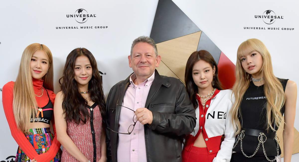 BlackPink and UMG Chairman & CEO Sir Lucian Grainge attend Sir Lucian Grainge’s 2019 Artist Showcase at The Row on Feb. 9, 2019, in Los Angeles, Calif.