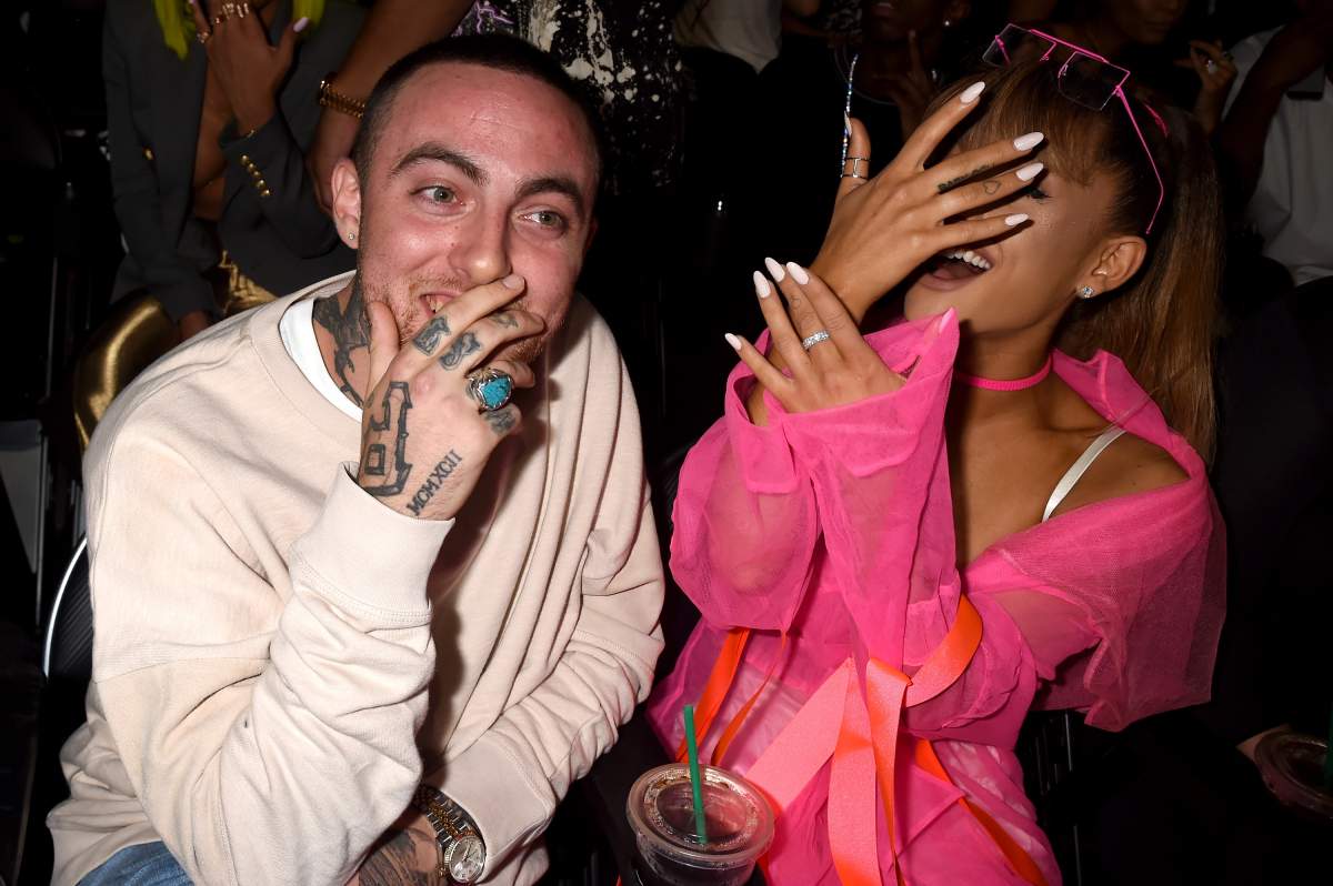 Mac Miller and Ariana Grande attend the 2016 MTV Video Music Awards at Madison Square Garden on Aug. 28, 2016, in New York City.