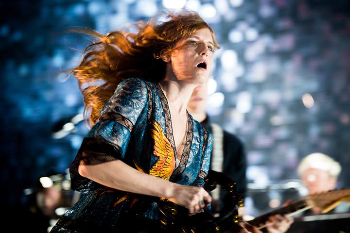 Florence + The Machine performing live onstage at the Pala Alpitour Arena in Torino for the ‘How Blue’ tour 2016.