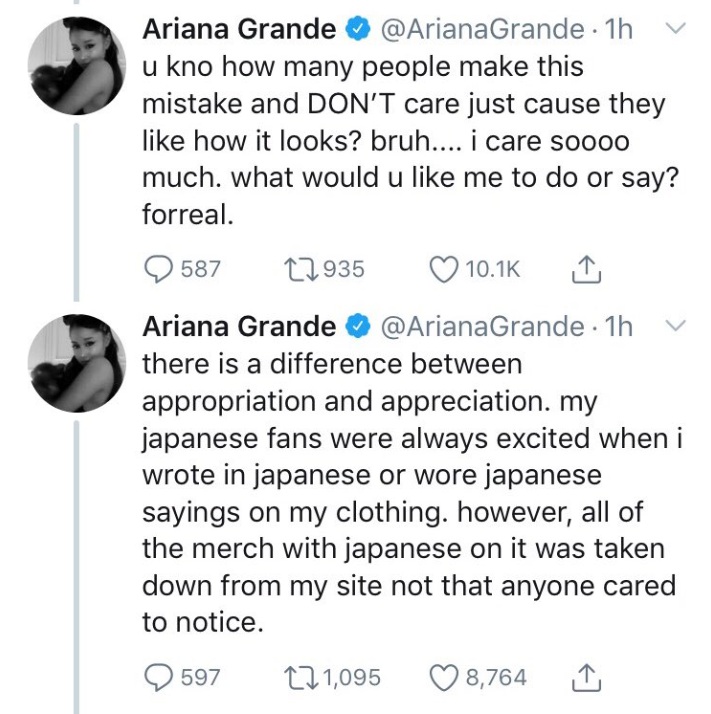 Ariana Grande responds to accusations of cultural appropriation over Japanese tattoo - image