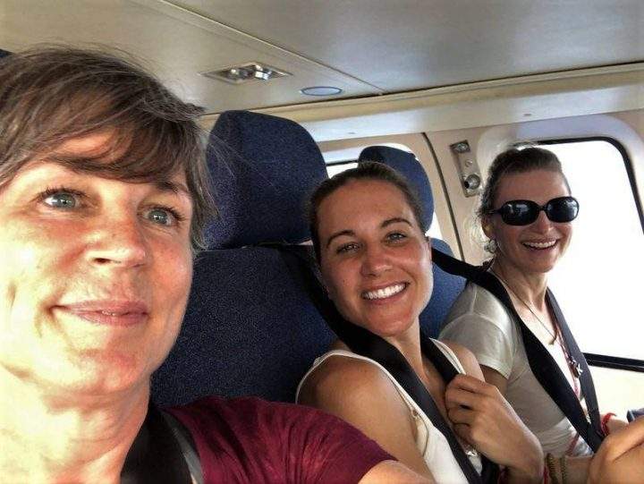 Nurses with Hope Grows chartered a helicopter to take them to the airport in Port-au Prince. Monday. Feb. 18, 2019. Courtesy Tracey Hotta