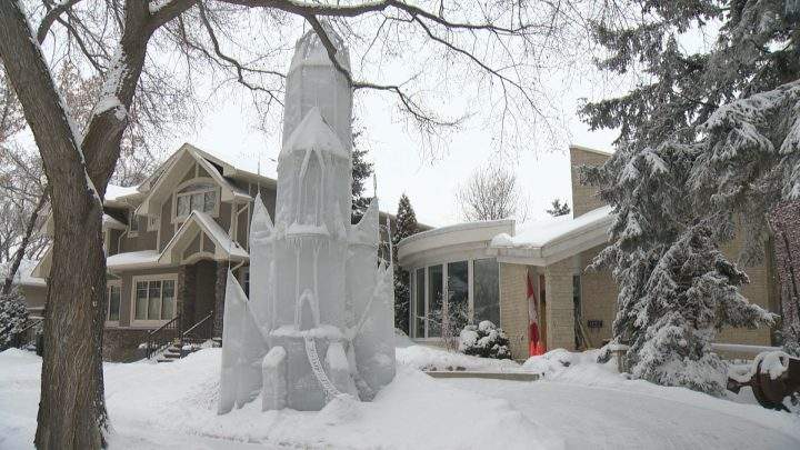 Don Greer’s ice castle is designed after the one from Disney’s ‘Frozen’.