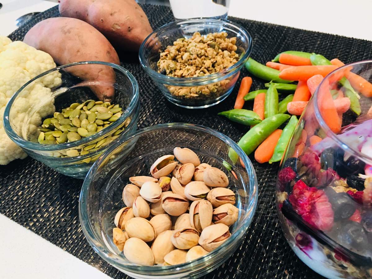Some healthy snacks Janzen recommends eating.
