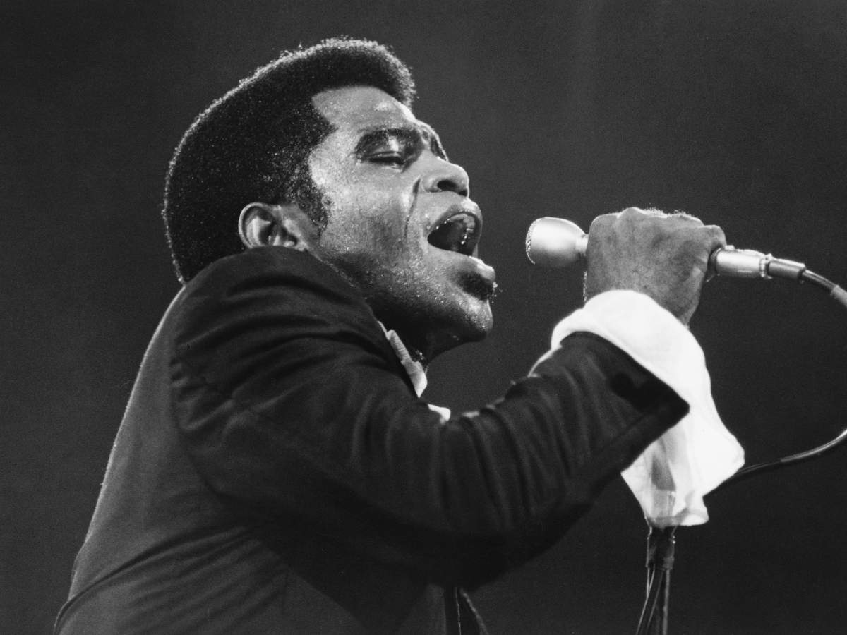 James Brown performing live.
