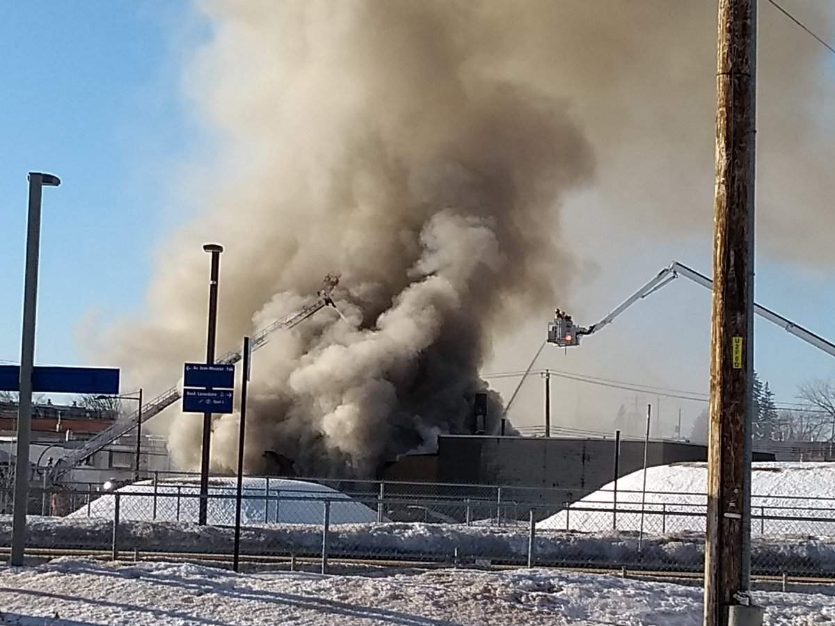 The fire started early Monday afternoon.