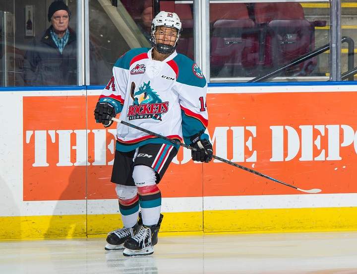 Trevor Wong, a 5-foot-8 centre from Vancouver, has played four games with the Kelowna Rockets this season, scoring once. He will also play for Team B.C. at this weekend’s Canada Winter Games.