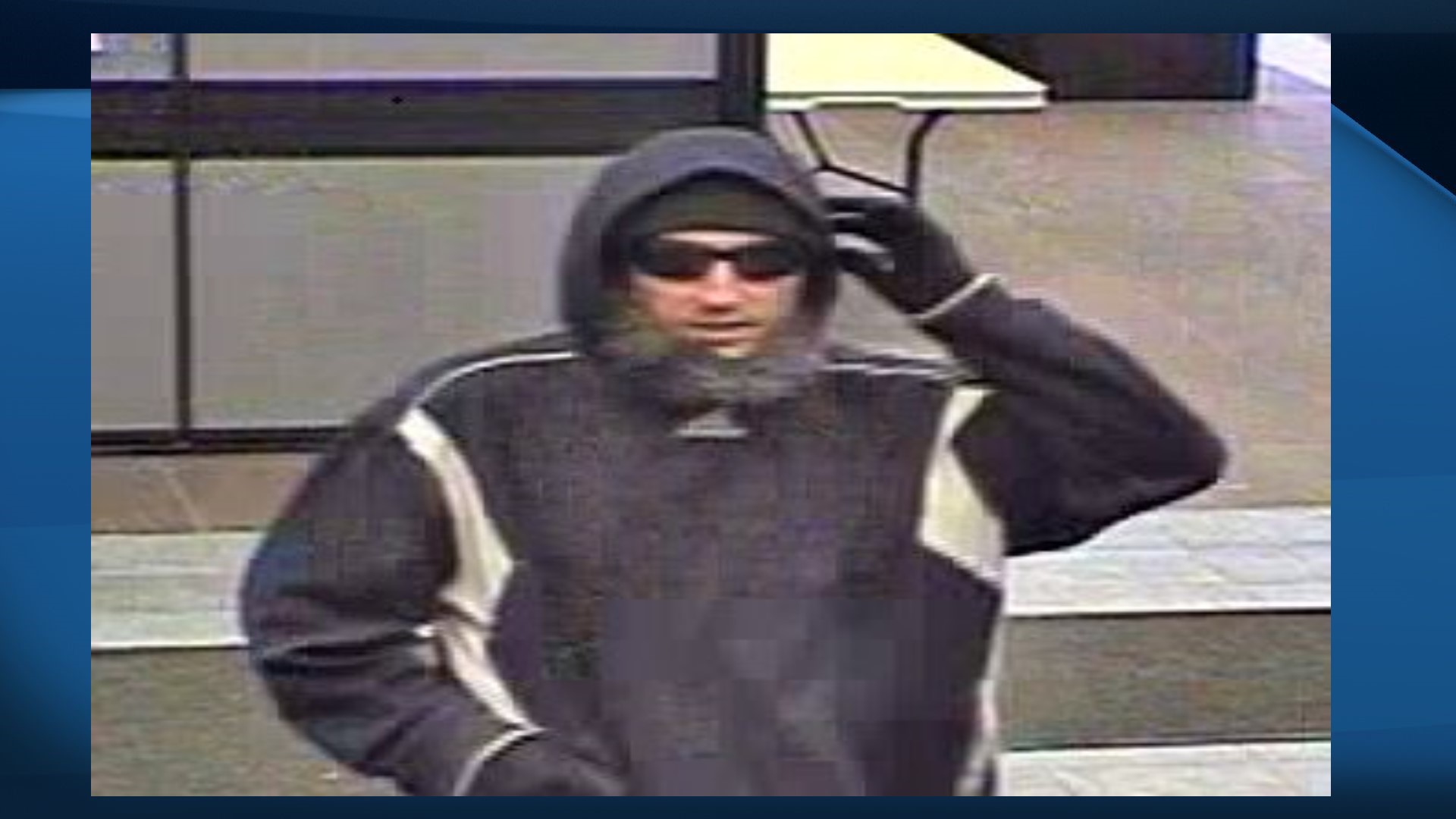 Leduc RCMP are searching for a bank robbery suspect, Feb. 13, 2019. 