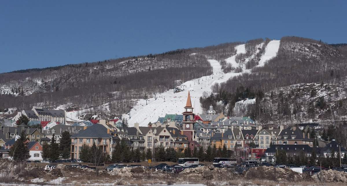 A general view of the Mont Tremblant ski resort, north of Montreal, Tuesday, March 13, 2009.