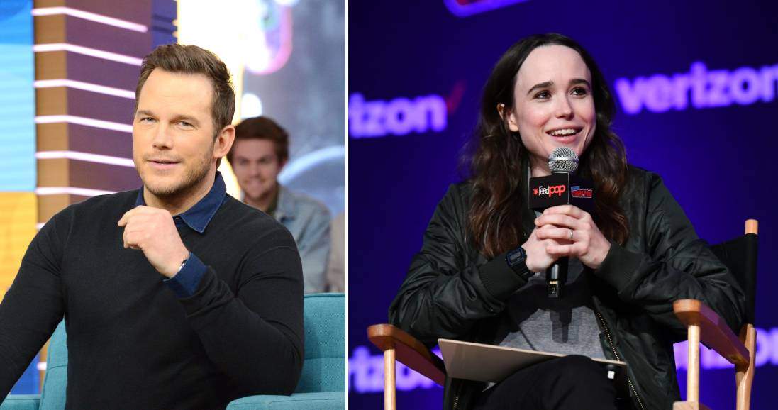 (L-R): Chris Pratt and Ellen Page.