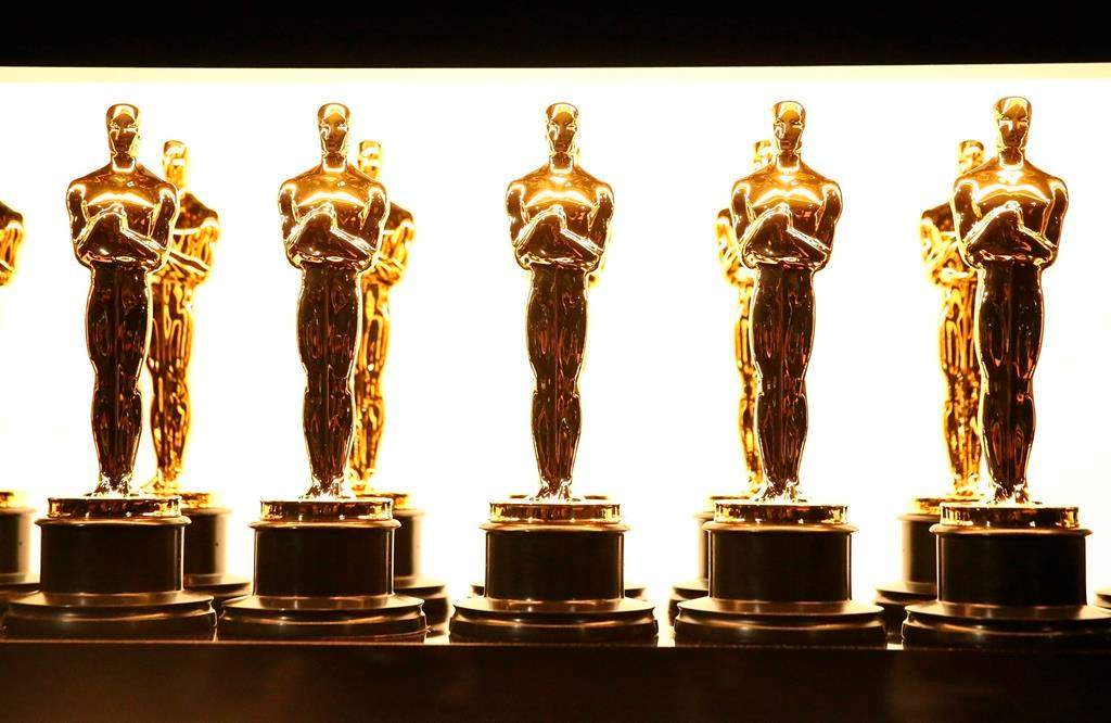 Oscar statuettes appear backstage at the Oscars in Los Angeles. (Photo by Matt Sayles/Invision/AP, File)