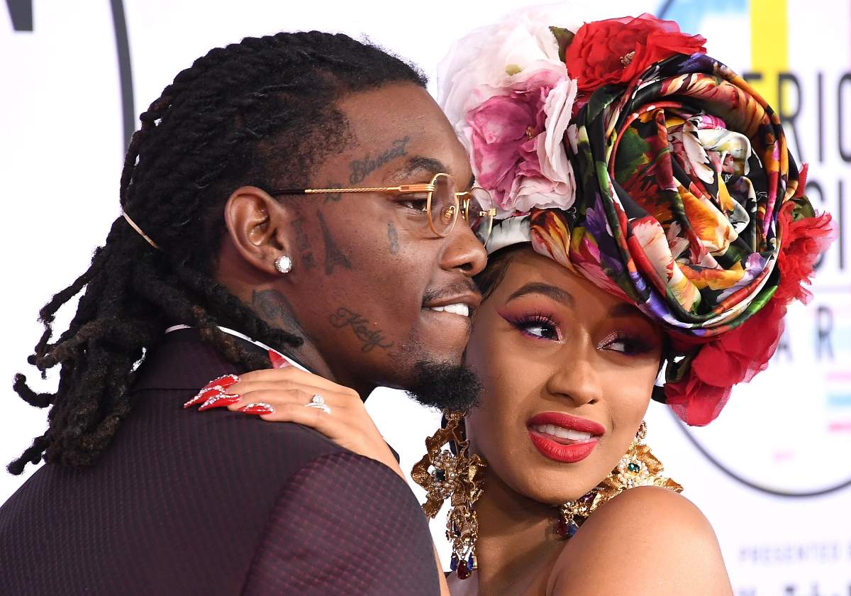 Cardi B and Offset arrive at the 2018 American Music Awards at Microsoft Theater on Oct. 9, 2018, in Los Angeles, Calif.