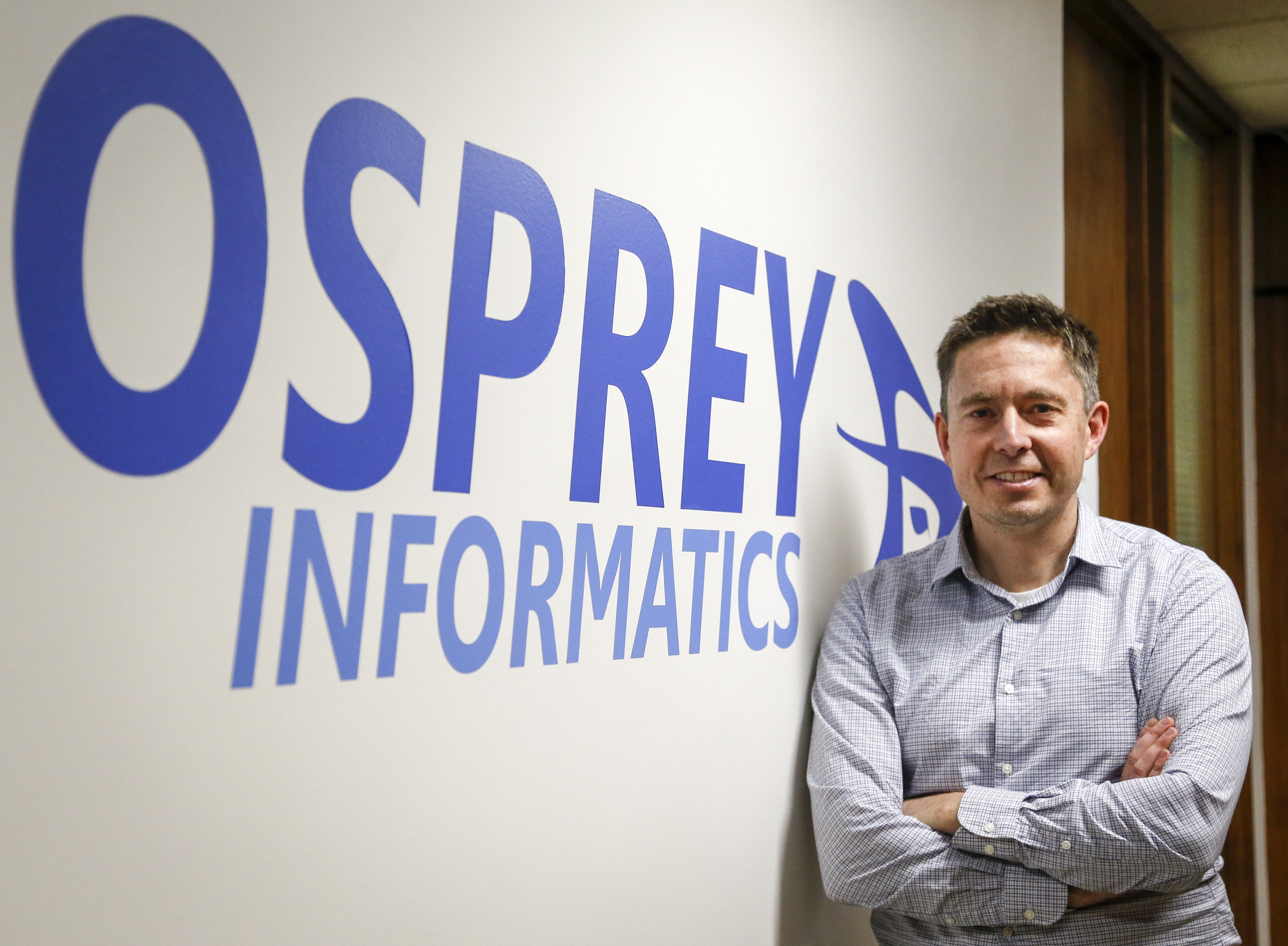 Osprey Informatics COO Jeremy Bernard at the campny's offices in Calgary, Alta., Friday, Jan. 25, 2019.THE CANADIAN PRESS/Jeff McIntosh.