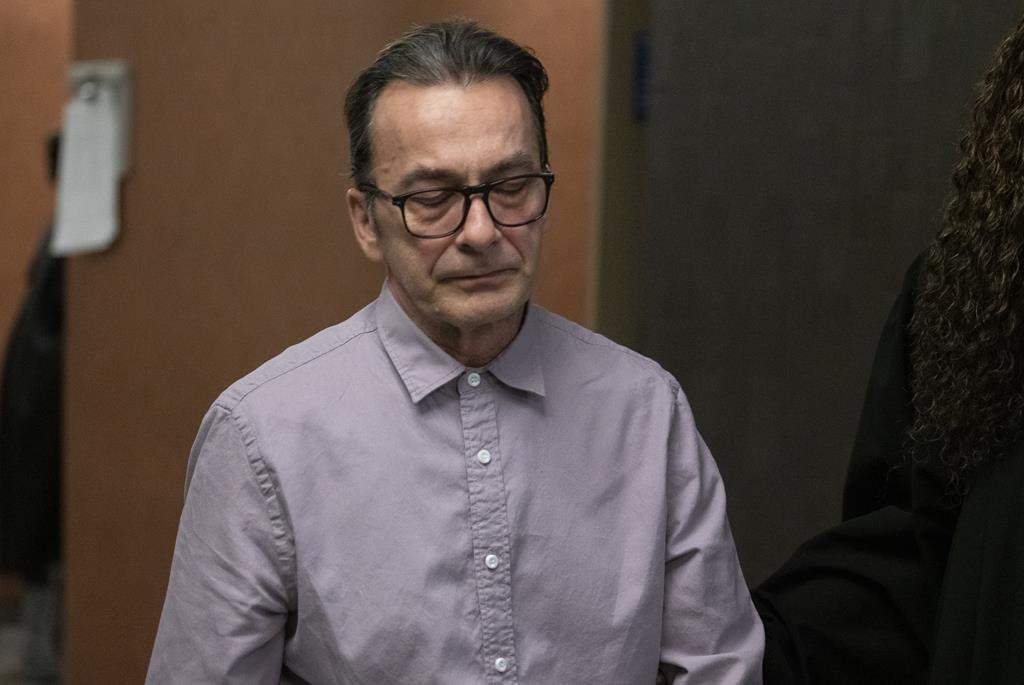 Michel Cadotte, accused of murder in the 2017 death of his ailing wife in what has been described as a mercy killing, returns to the courtroom to testify in Montreal on Friday, February 1, 2019.