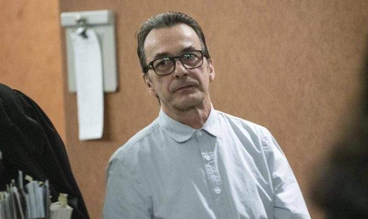 Michel Cadotte, accused of murder in the 2017 death of his ailing wife in what has been described as a mercy killing, leaves a the courtroom in Montreal on Wednesday, Feb. 13, 2019.